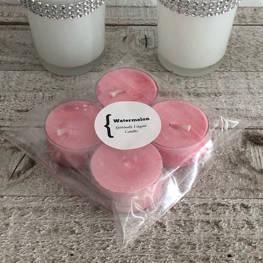 Watermelon Soy Tealights - Set of 4
